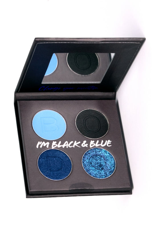 Black & Blue Eyeshadow Palette (4 colors)